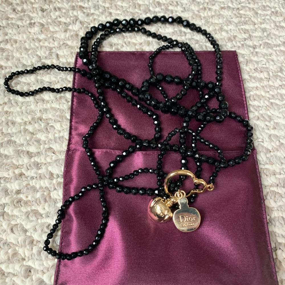 Christian Dior Pure Poison Black Crystal Necklace